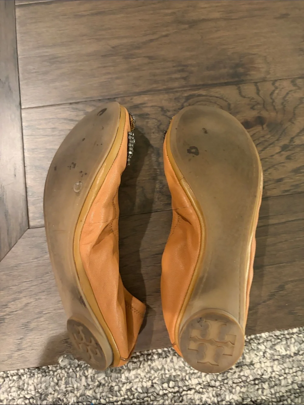 Tory Burch Eddie Camel Ballet Flats Sz 7.5